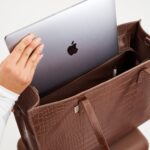 Resale The Large Work Tote in Maple Croc