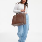 Resale The Large Work Tote in Maple Croc