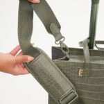The Work Tote in Olive Croc