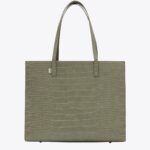 Resale The Large Work Tote in Olive Croc