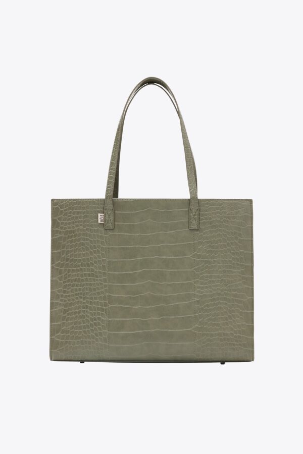 Resale The Large Work Tote in Olive Croc - Image 10