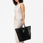 The Mesh Beach Tote in Black