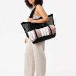 The Mesh Beach Tote in Black