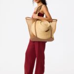 The Mesh Beach Tote in Camel