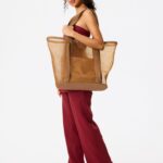 Resale The Mesh Beach Tote in Camel
