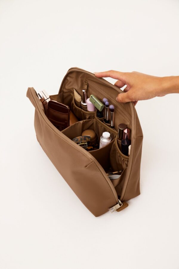The Large Cosmetic Pouch in Camel - Image 3