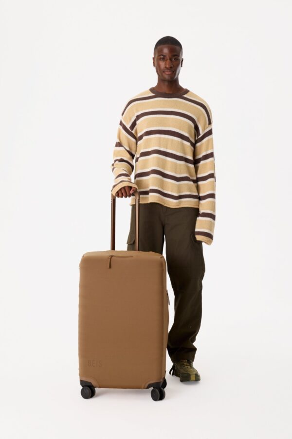 The Large Check-In Luggage Cover in Camel - Image 5