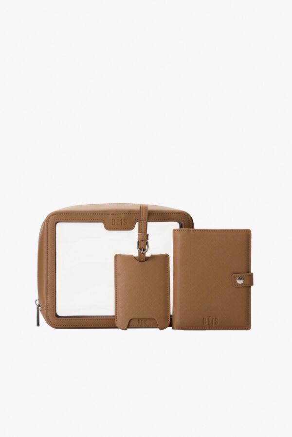 The Passport & Luggage Tag Set in Camel - Image 2