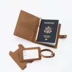 The Passport & Luggage Tag Set in Camel