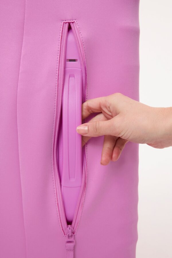 The Medium Check-In Luggage Cover in Berry - Image 4