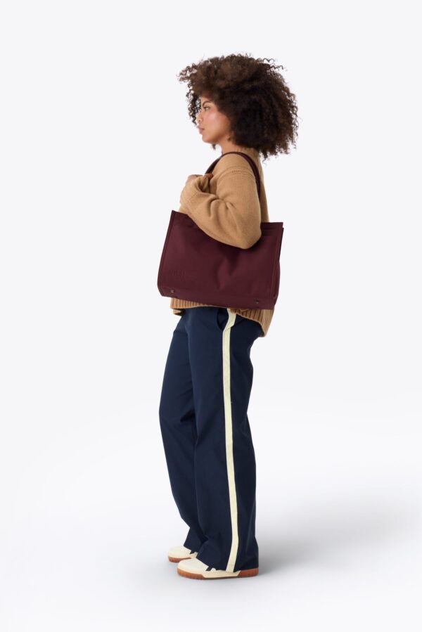 The Book Tote in Burgundy - Image 4