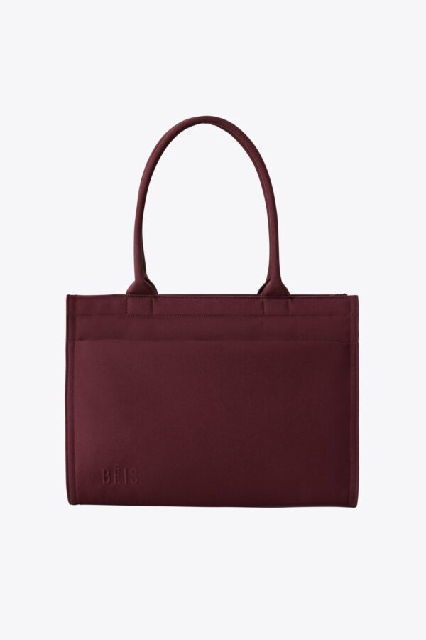 The Book Tote in Burgundy - Image 3