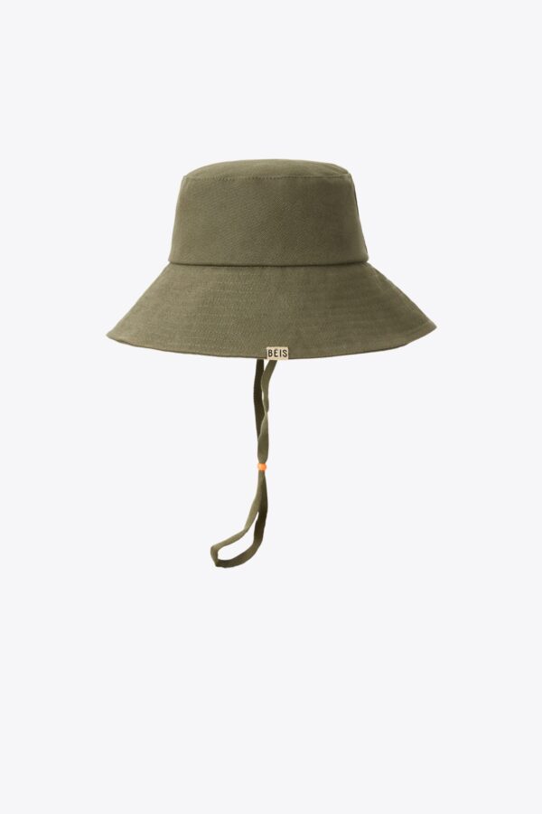 The Kids Wide Brim Sun Hat in Olive - Image 2