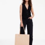 The Large Work Tote in Beige