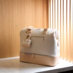 The Micro Weekender Charm in Beige