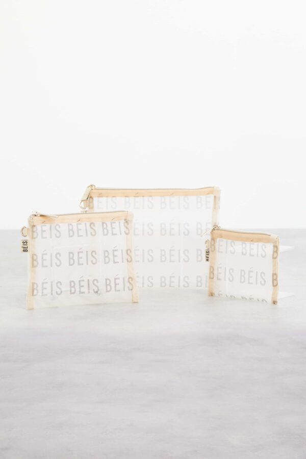 The Mesh Pouch Trio in Beige - Image 3