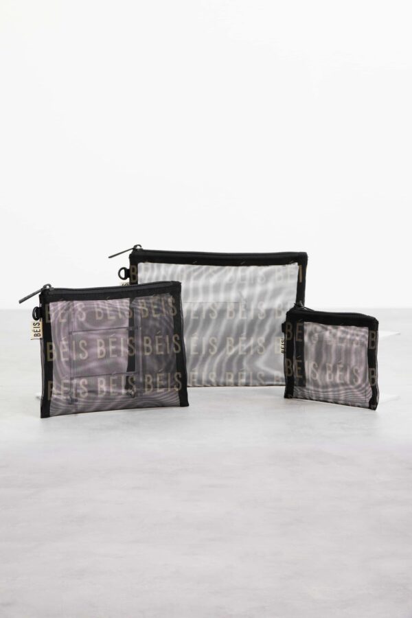 The Mesh Pouch Trio in Black - Image 3