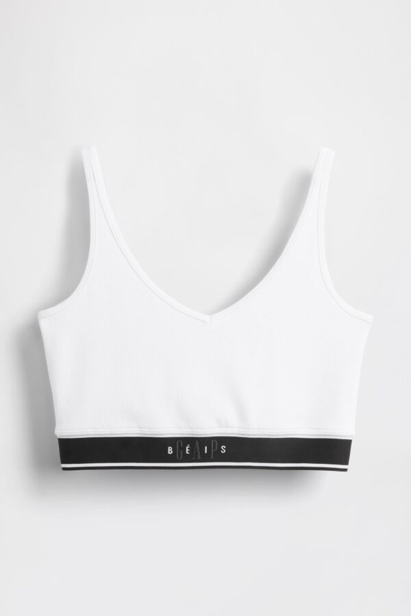GAP X BEIS Seamless Logo Top in Optic White