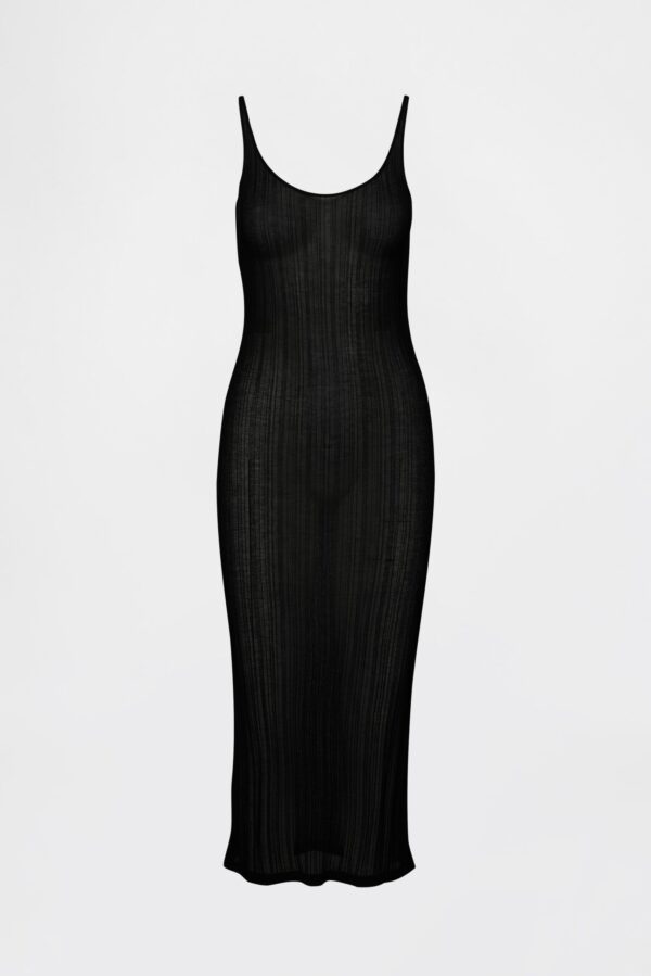 GAP X BEIS Sheer Midi Dress in Black