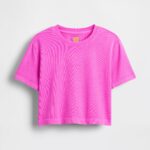 GAP X BEIS Cropped Graphic T-Shirt in Budding Lilac
