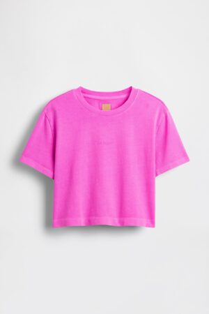 GAP X BEIS Cropped Graphic T-Shirt in Budding Lilac