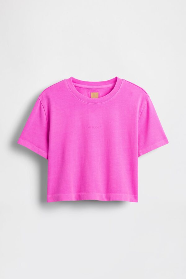 GAP X BEIS Cropped Graphic T-Shirt in Budding Lilac