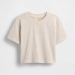 GAP X BEIS Cropped Graphic T-Shirt in Light Tundra