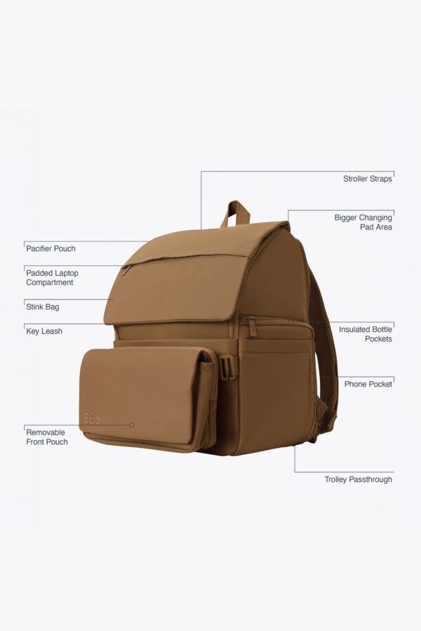 The Ultimate Diaper Backpack in Camel - Image 2