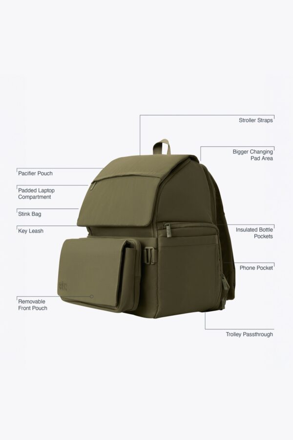The Ultimate Diaper Backpack in Olive - Image 2