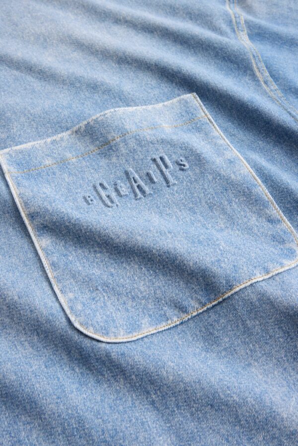 GAP X BÉIS Tromp Loiel T-Shirt in Faded Denim - Image 2